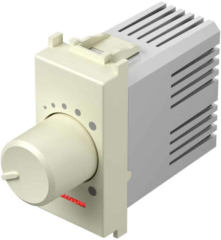 Димер ротативен 1-10V 180VA 1 мод. цвят Крем гланц Modul TEM