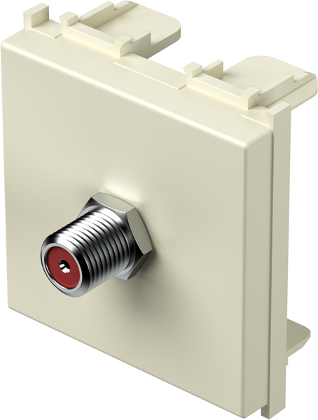 Розетка SAT индивидуална 0db 2 мод. цвят Крем гланц Modul TEM