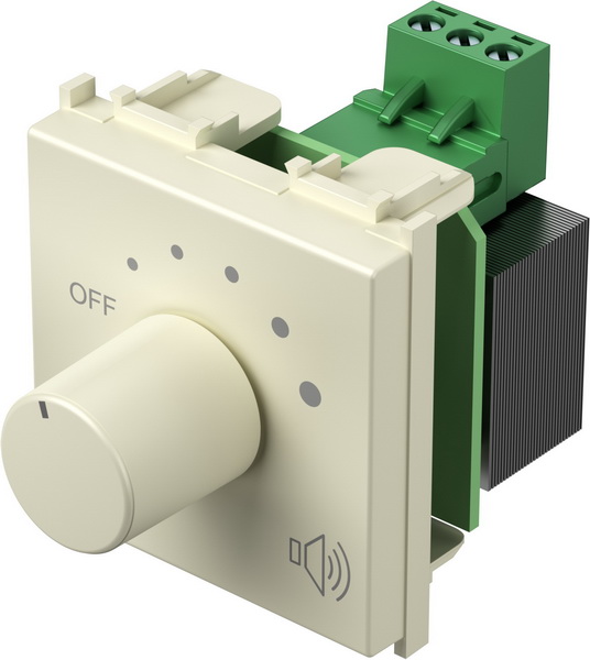 Атенюатор 100V 35W 2 мод. цвят Крем гланц Modul TEM