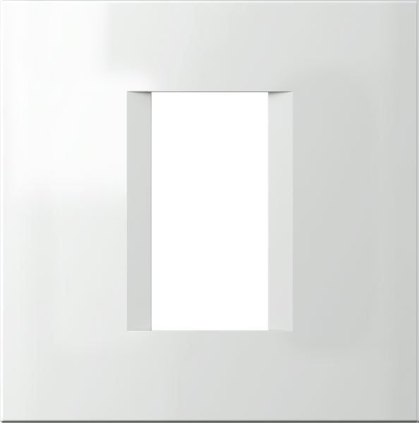 Рамка 1/2 мод. цвят Бял гланц Modul TEM