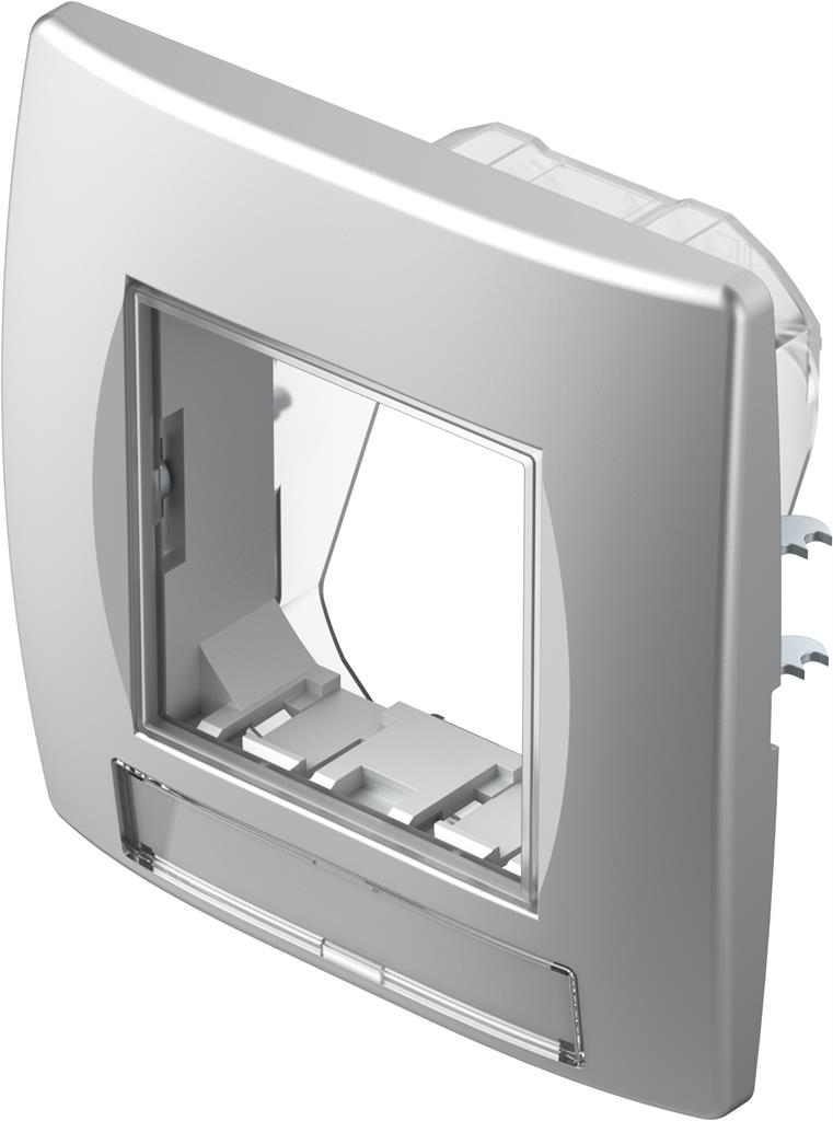 Рамка 2 мод. IP44 за контакти цвят Сребро мат Modul TEM