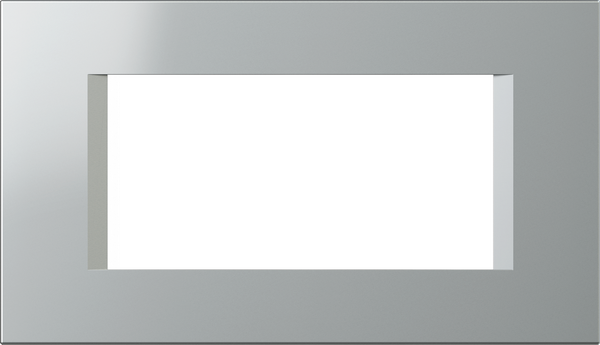 Рамка 4 мод. цвят Сребро мат Modul TEM