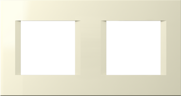 Рамка 2+2 мод. цвят Крем гланц Modul TEM