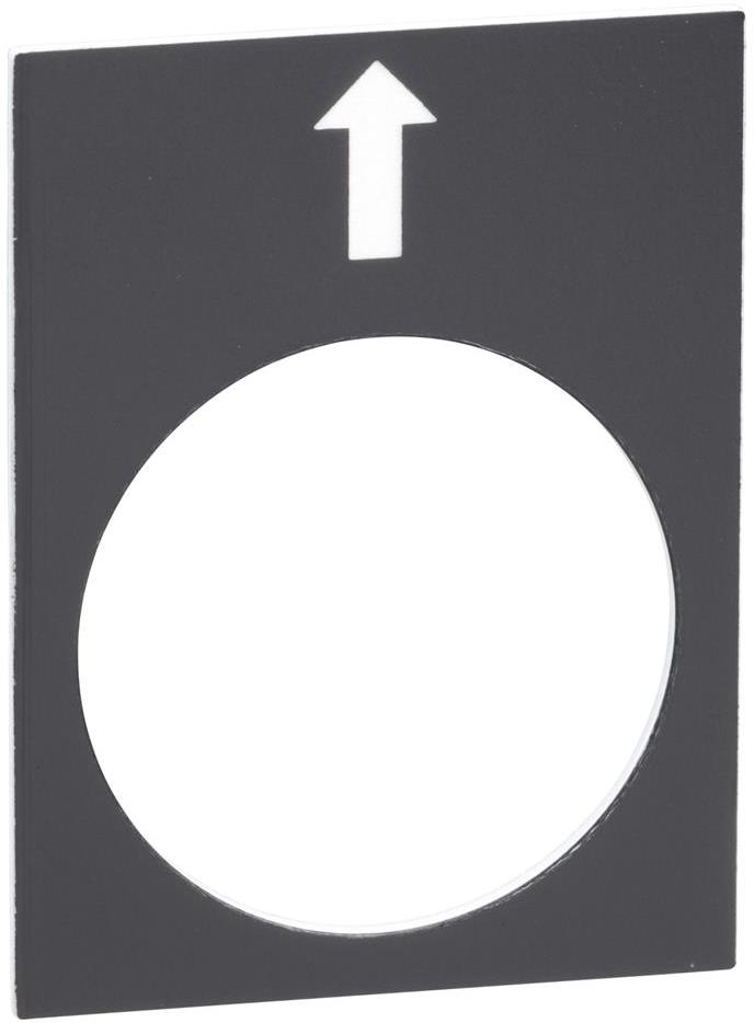 Base per etichette 30x40mm nera con scritta ↑ SE, SCHNEIDER ELECTRIC BASSA TENSIONE, ZB2BY2910