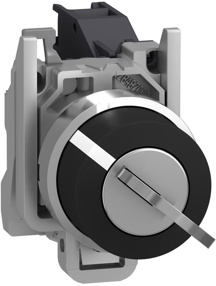 Превключвател черен 1-2 1NO ход с ключ Ø22mm XB4 SE