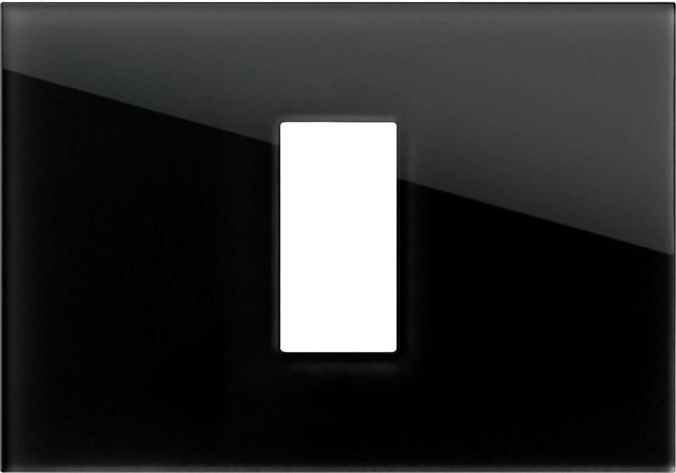 Рамка 1/3 мод. цвят Черно стъкло Modul Edge TEM