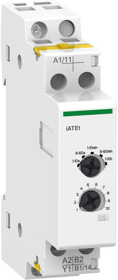 Реле за време, мултифункционално Acti 9 iATEt, 2x 1s...10h, 1c/o 5VA, 24...240Vac 1 мод. SE