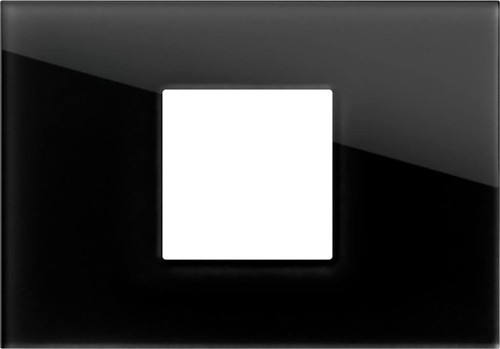 Рамка 2/3 мод. цвят Черно стъкло Modul Edge TEM