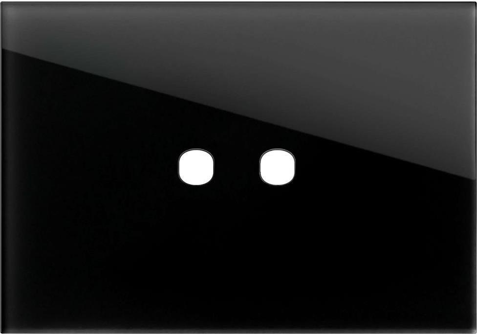 Рамка 2/3 мод. цвят Черно стъкло Edge TEM