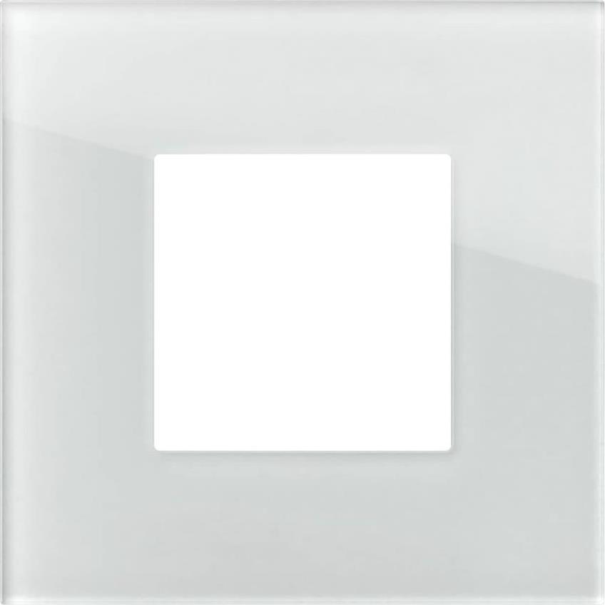 Рамка 2 мод. цвят Бяло стъкло Modul Edge TEM