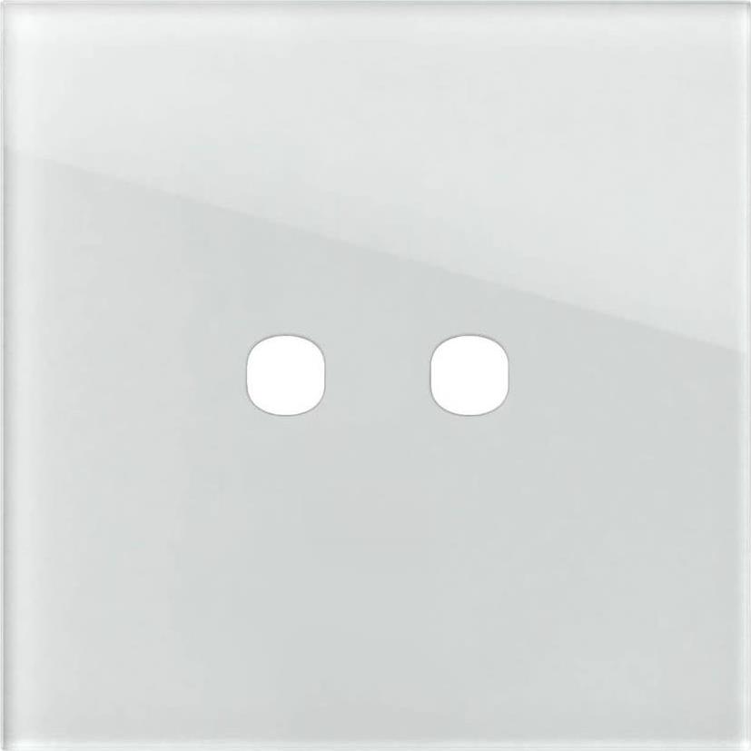 Рамка 2 мод. цвят Бяло стъкло Edge TEM