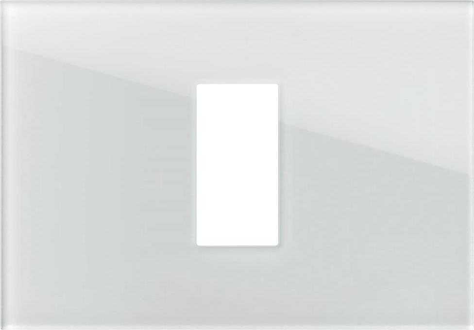 Рамка 1/3 мод. цвят Бяло стъкло Modul Edge TEM