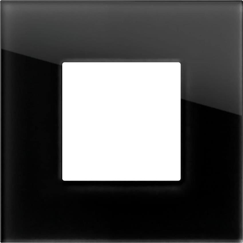 Рамка 2 мод. цвят Черно стъкло Modul Edge TEM