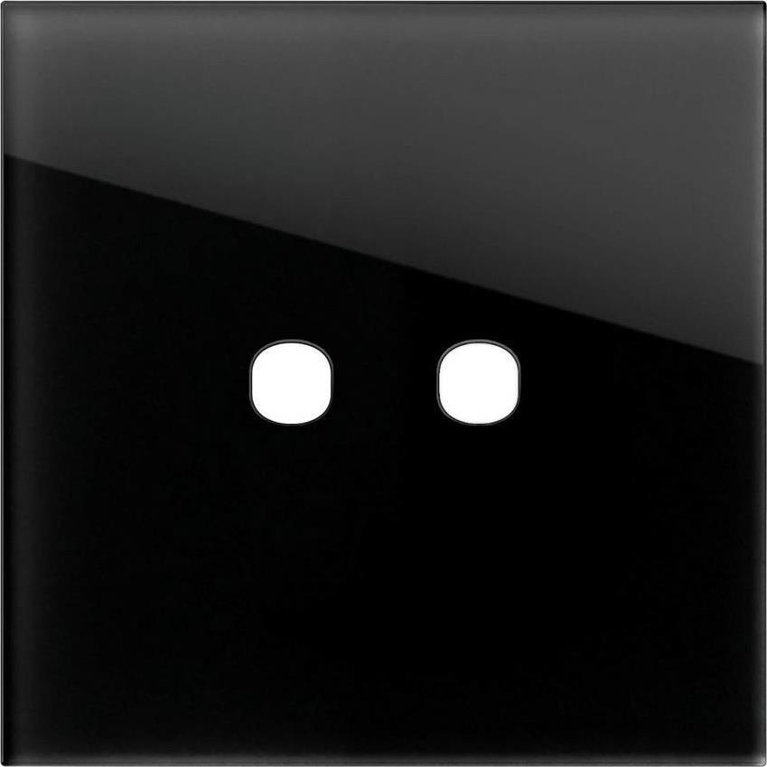 Рамка 2 мод. цвят Черно стъкло Edge TEM