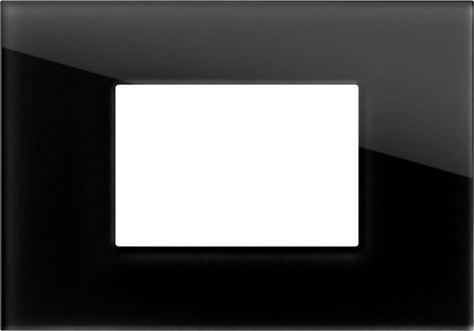 Рамка 3 мод. цвят Черно стъкло Modul Edge TEM