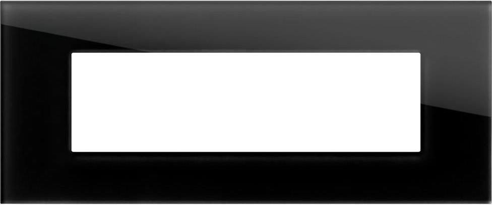 Рамка 7 мод. цвят Черно стъкло Modul Edge TEM