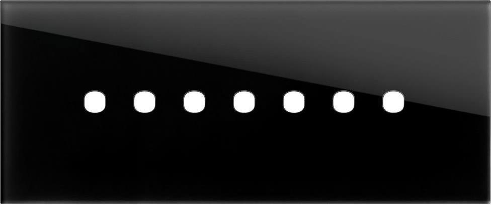 Рамка 7 мод. цвят Черно стъкло Edge TEM