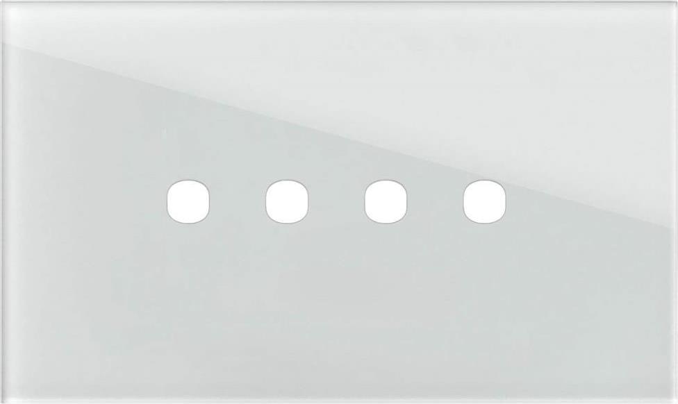 Рамка 4 мод. цвят Бяло стъкло Edge TEM