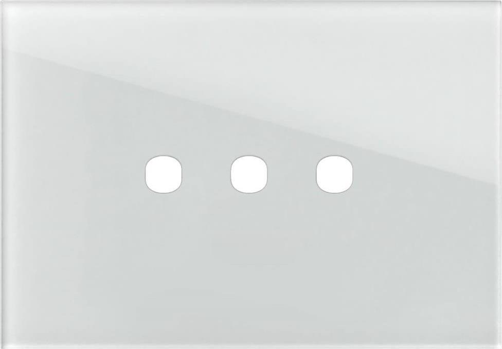 Рамка 3 мод. цвят Бяло стъкло Edge TEM