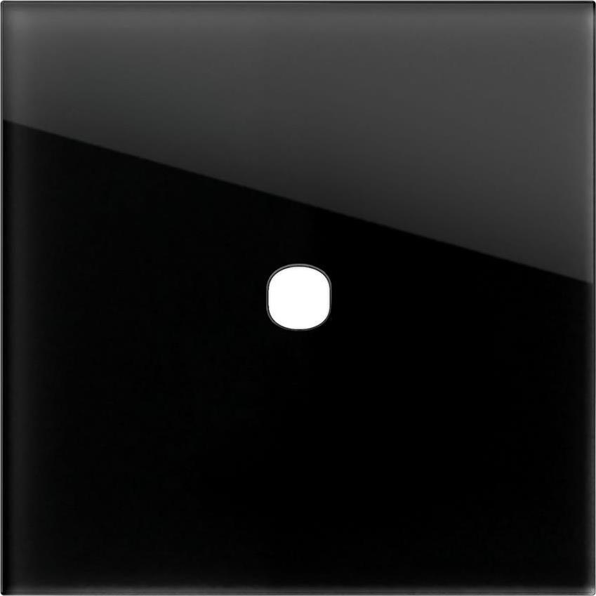 Рамка 1/2 мод. цвят Черно стъкло Edge TEM