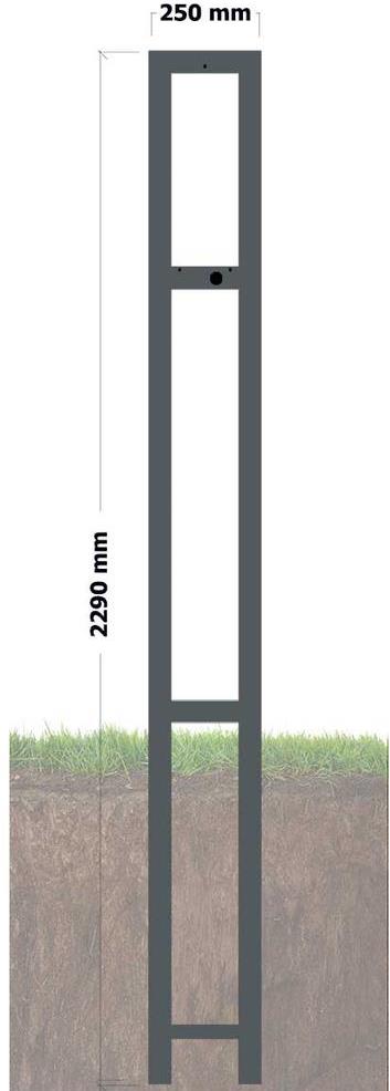 Метална стойка h=1.4m за монтаж на зарядна станция Homebox, Ecotap