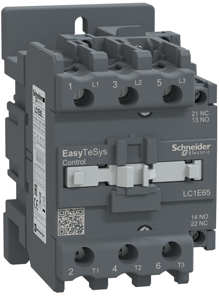 Контактор TeSys E 3P 30kW (65A AC-3) 1NO-1NC 220V 50Hz SE