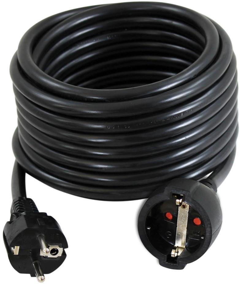 Удължител 20 метра кабел H05VV-F 3G2.5мм2 черен Commel