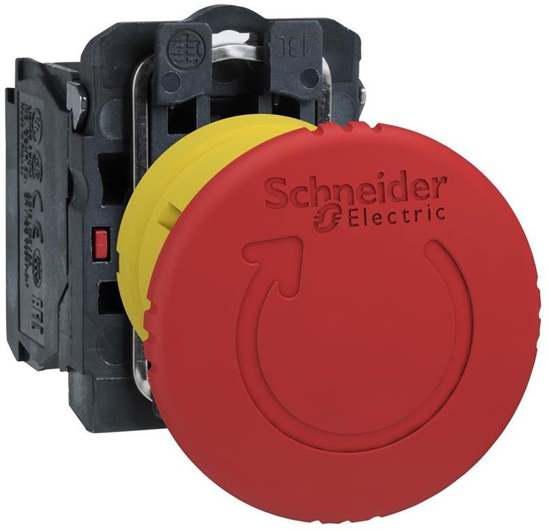 Авариен стоп червен Ф40мм 1NC Ø22mm XB5 SE