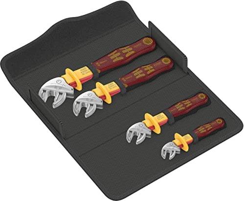 Комплект гаечни ключове раздвижени, 4х (7…19), в калъф, 6004 Joker VDE 4 Set 1 Wera