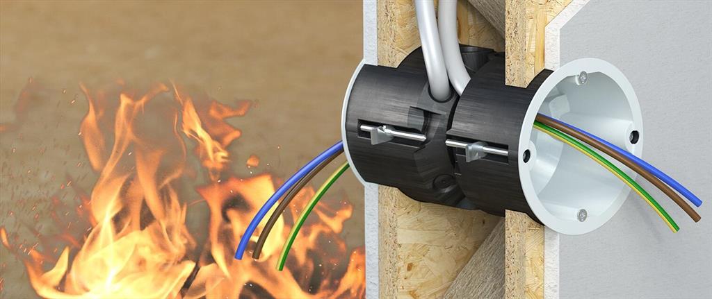 Конзолна кутия HWD 90 пожарна преграда F30-F120 / EI30 - EI120, Ø68мм, дълбочина 44мм, Kaiser