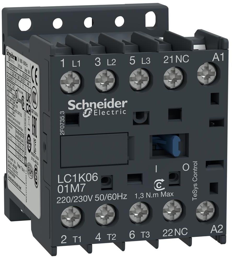Контактор TeSys K 3P 2.2kW (6A AC-3) 1NC 42V 50/60Hz SE