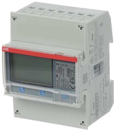 Трифазен електромер за ИНДИРЕКТНО мерене на ел. енергия B24, M-bus, еднотарифен, за DIN монтаж 4 мод, MID ABB