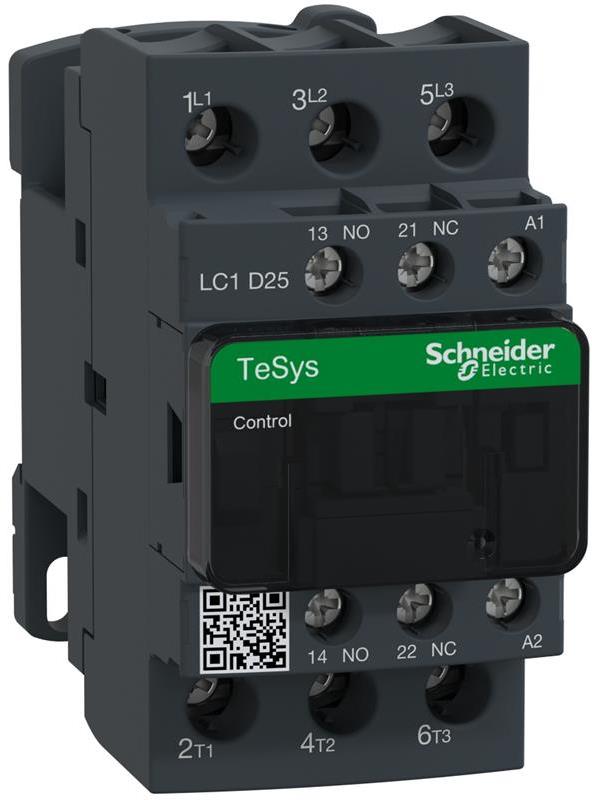 Контактор TeSys D 3P 11kW (25A AC-3) 1NO-1NC 380V 50/60Hz SE