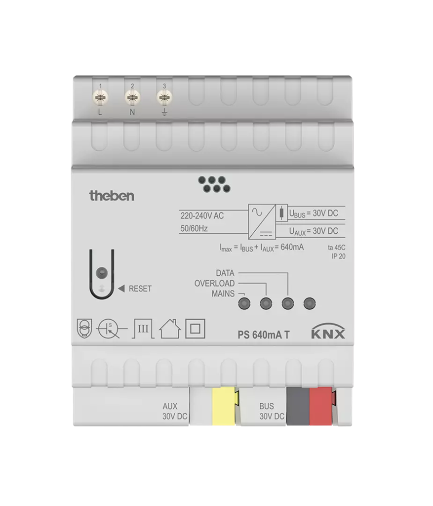 Захранващ блок PS640T 640mA 4DIN KNX Theben