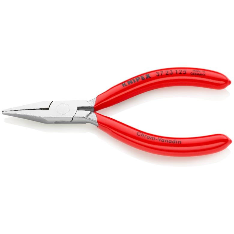 Клещи с тънък връх за електроника, червена ръкохватка 125мм, Knipex