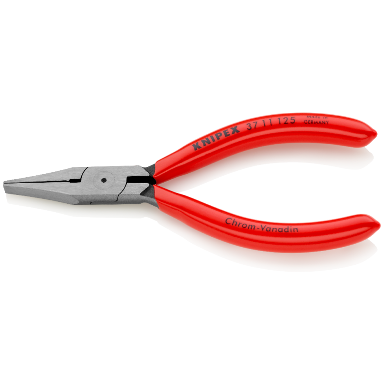 Клещи плоски за електроника, червена ръкохватка 125мм, Knipex