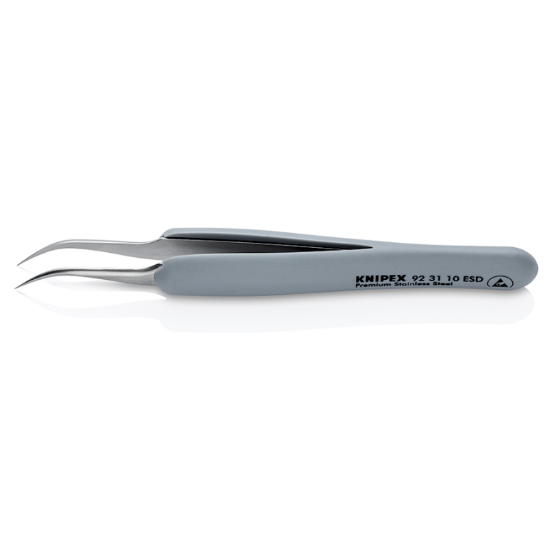 Пинцети от неръждаема стомана прецизни, 122мм, ESD, Knipex