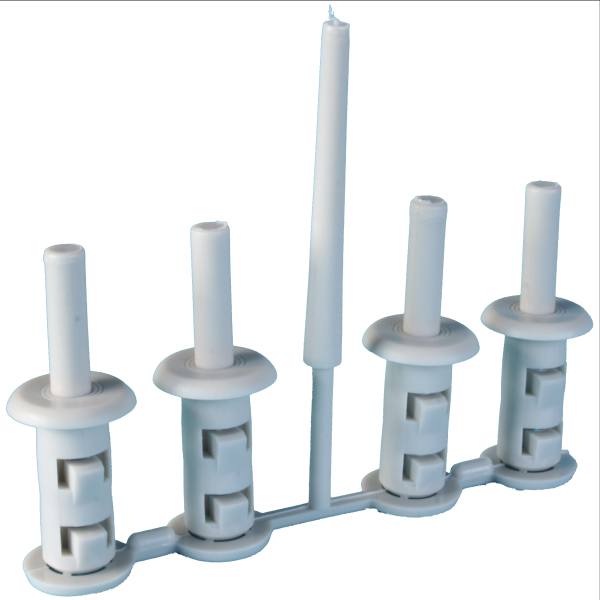 Комплект фиксиращи пинове (4 бр.) за панел с кабелни входове сив RAL 7035 MOREK