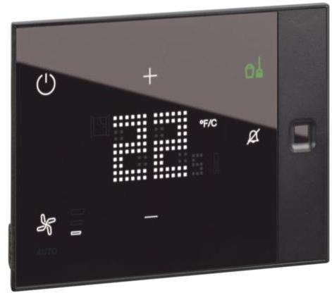 Термостат UXone 230V с DND/MUR за скрит монтаж, черен, BUS