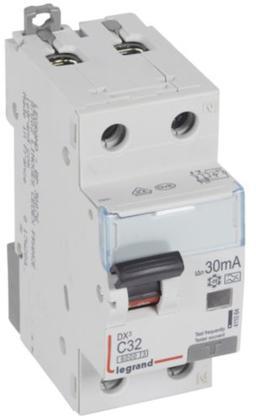 ДТЗ комбинирана DX3 1P+N 32A крива C 30mA тип A 10kA 2 мод. Legrand