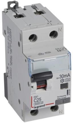 ДТЗ комбинирана DX3 1P+N 25A крива C 30mA тип A 10kA 2 мод. Legrand
