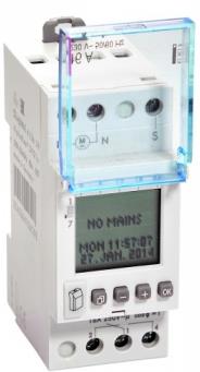 Реле за време, седмично, с LCD дисплей, 1x 1s, 1c/o 16A, 230Vac 2 модула Legrand