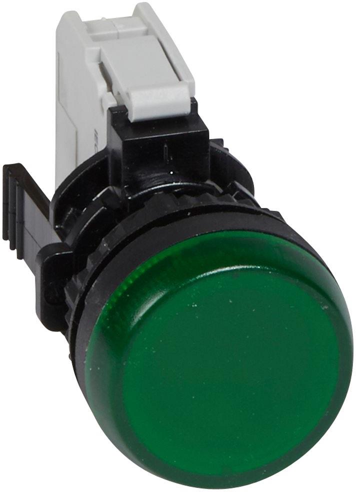 Сигнална лампа LED сглобена зелена 230Vac Ø22mm Legrand