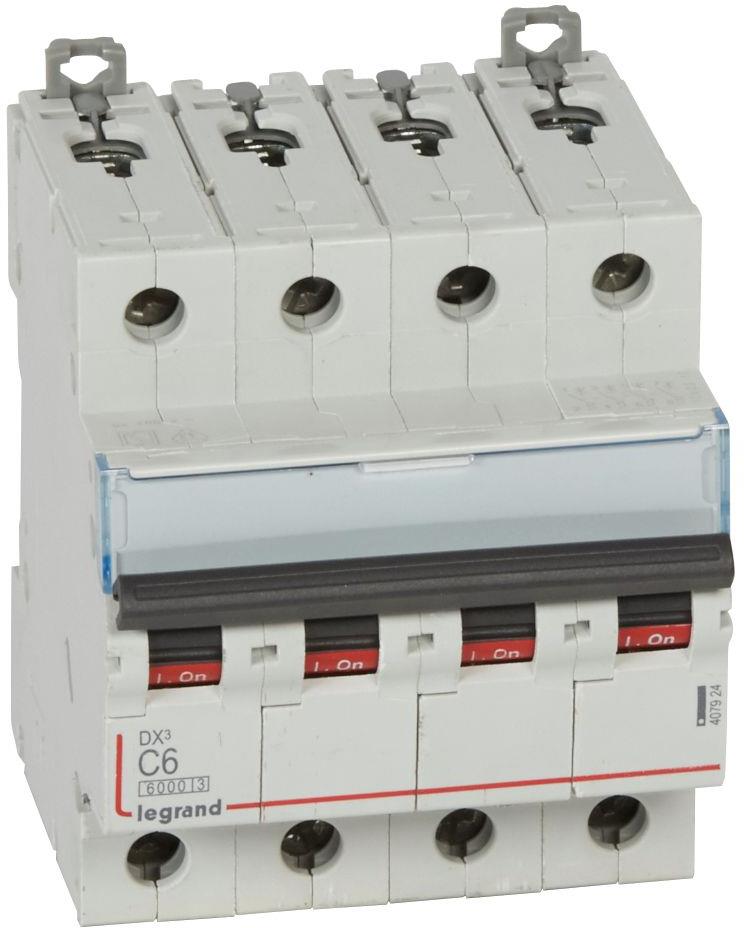 Автоматичен прекъсвач DX3 4P 6A крива С 6kA Legrand