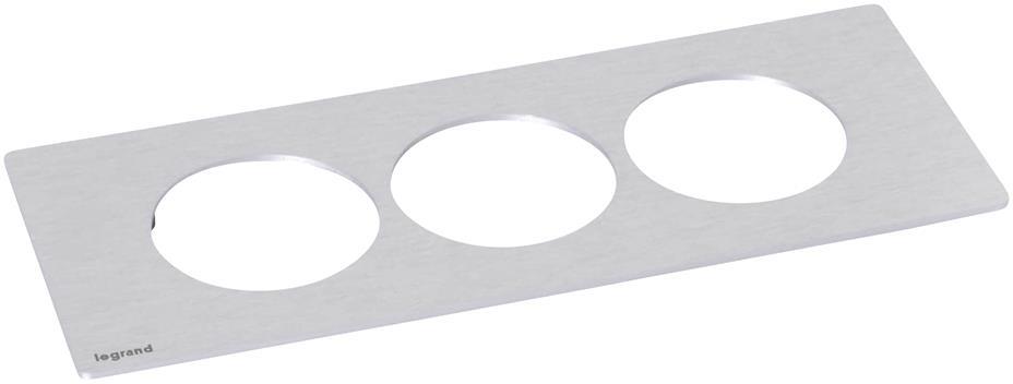 Рамка 3х, цвят МЕТАЛ, Incara Disq'In Legrand