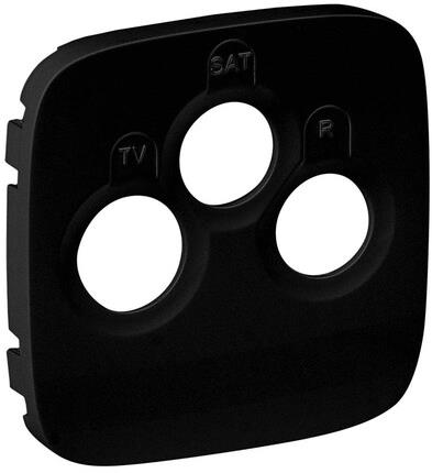 Лицев панел за TV-R-SAT розетка цвят Черен Valena Allure Legrand