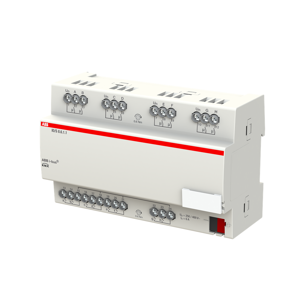 Актуатор входове и изходи IO/S8.6.1.1 8х 230Vac 6A 8DIN KNX ABB