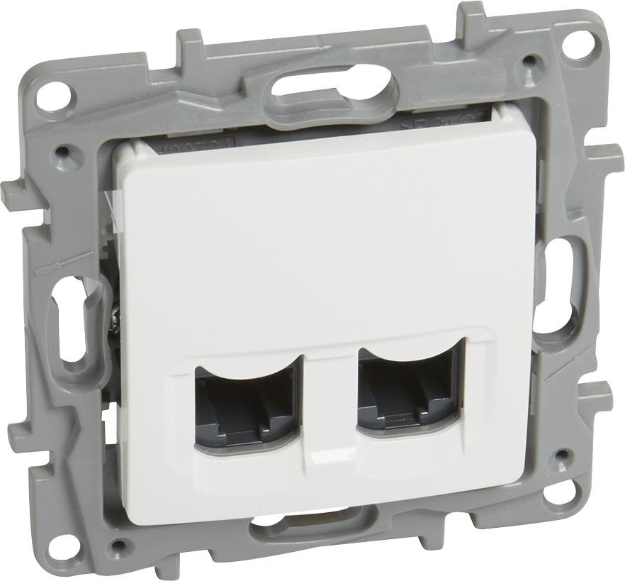 Розетка 2xRJ45 cat.6 STP цвят Бял Niloe Legrand