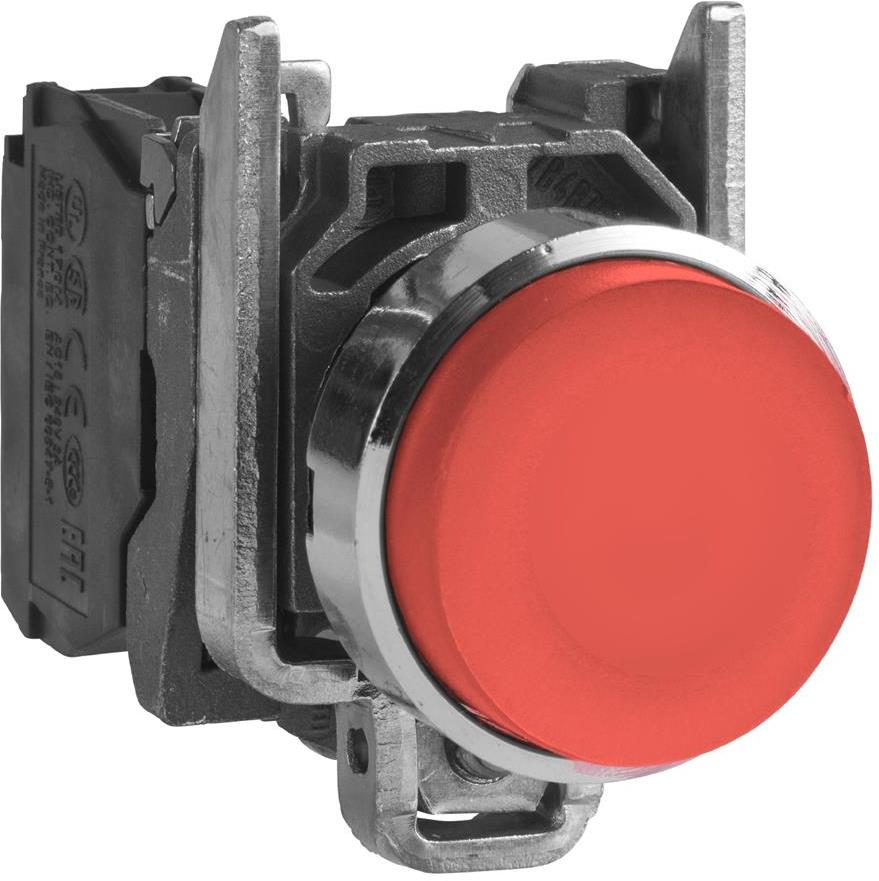 Бутон сглобен червен 1NO Ø22mm XB4 SE