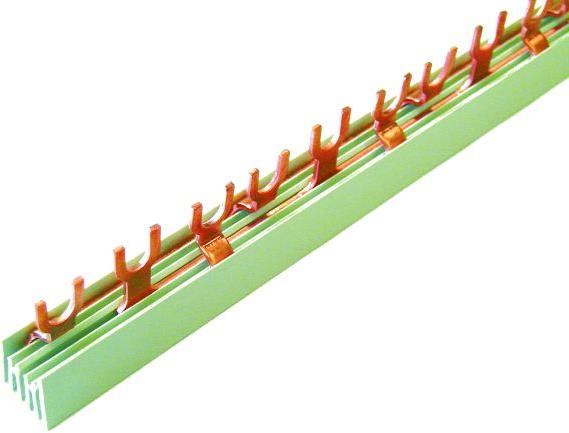 Захранващ гребен тип U 3P 16мм2 80A 19 прекъсвача L1L2L3 Pollmann